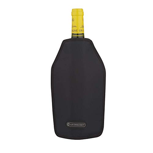 LE CREUSET WA126 Funda enfriadora para Botellas de Vino o Cava, Tejido Impermeable, Negro Mate