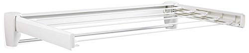 Leifheit Tendedero de pared Telegant 36 Protect Plus, tendedero extensible de diseño compacto, tendedero de ropa plegable óptimo para baño o balcón