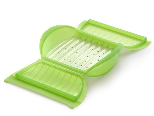 Lékué - Estuche de vapor con bandeja, 3-4 personas, 1400 ml, color verde