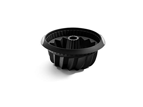 Lékué Savarin Hondo Negro Molde Silicona, 22 cm