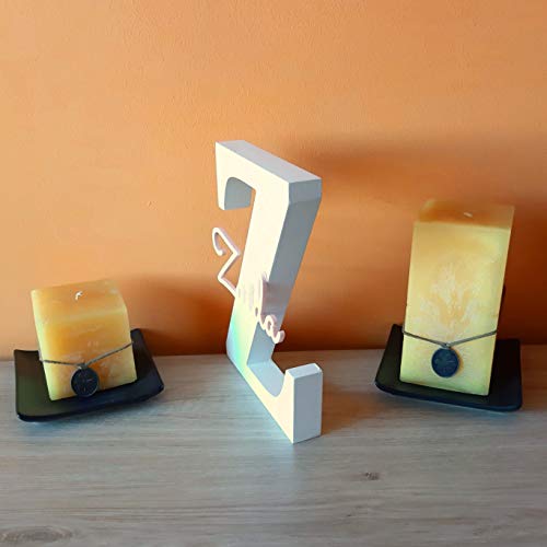 Letras Iniciales Grandes de Madera Personalizadas para Decoración en Bodas, Comuniones, Bautizos, Tam. 21cm Baby Showers y Fiestas de Cumpleaños