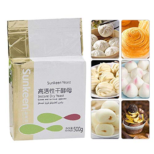 Levadura seca Levadura instantánea Levadura orgánica Levadura sin gluten Levadura de pan Levadura nutricional de la cocina Suministros para hornear para uso doméstico 100 / 500g +1 Taza medidora