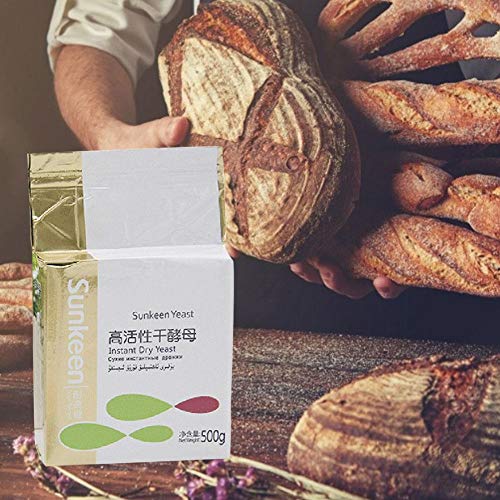 Levadura seca Levadura instantánea Levadura orgánica Levadura sin gluten Levadura de pan Levadura nutricional de la cocina Suministros para hornear para uso doméstico 100 / 500g +1 Taza medidora