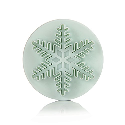 LIHAO 3 Moldes de Copo de Nieve de la Tarta y Cortador del Embolo para Decoración de Pasteles