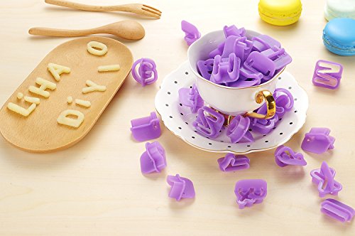 LIHAO Cortadores Fondant Letras Moldes Letras Repostería (40 Unidades)