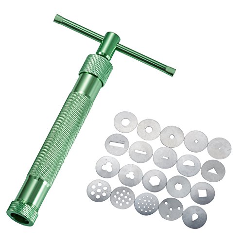LIHAO Extrusora Arcilla de Acero Inoxidable Extrusora Ceramica - 20 Moldes