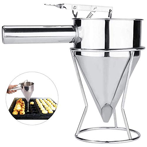 Limeow Embudo para panqueques Juego filtros Embudo de Acero Inoxidable Embudo Dosificador Dispensado Embudo Pistón Pasteles postres Utensilios de Cocina Accesorios para Hornear