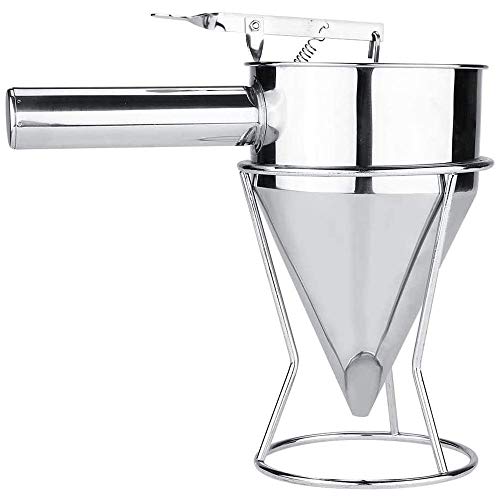 Limeow Embudo para panqueques Juego filtros Embudo de Acero Inoxidable Embudo Dosificador Dispensado Embudo Pistón Pasteles postres Utensilios de Cocina Accesorios para Hornear