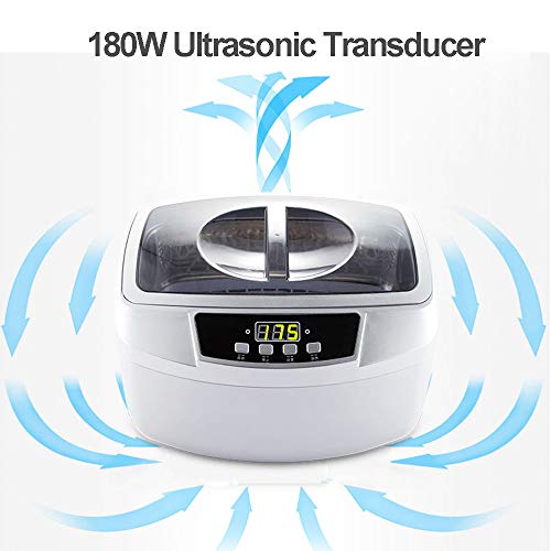 Limpiador UltrasóNico 2500ml, JoyeríA Dentaduras Gafas Relojes Maquinillas Limpiador De BañO De Monedas, Lavadora Profesional SóNica para El Laboratorio CientíFico DoméStico