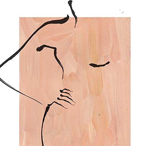 Línea abstracta pintura pintura impresiones negro beige neutral arte de la pared cuadros arte minimalista moderno cartel dormitorio decoración del hogar 30x45 cm N marco