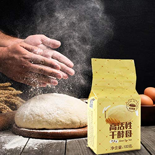 lingzhuo-shop Levadura Seca De Panadero Levadura Seca Activa 100g， Levadura Seca En Polvo Ingredientes para Hornear Máquina De Pan Fermentación De Levadura En Polvo Alta Resistencia Al Azúcar