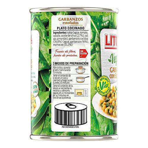 Litoral - Garbanzos con Espinacas - Pack de 5 x 425 g