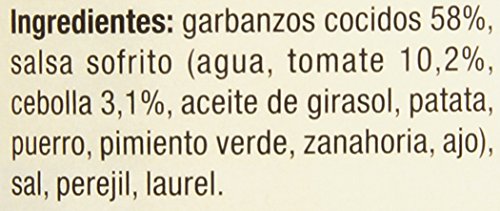 LITORAL Hoy Legumbres Garbanzos con su sofrito - Plato Preparado de Garbanzos Sin Gluten - 440g
