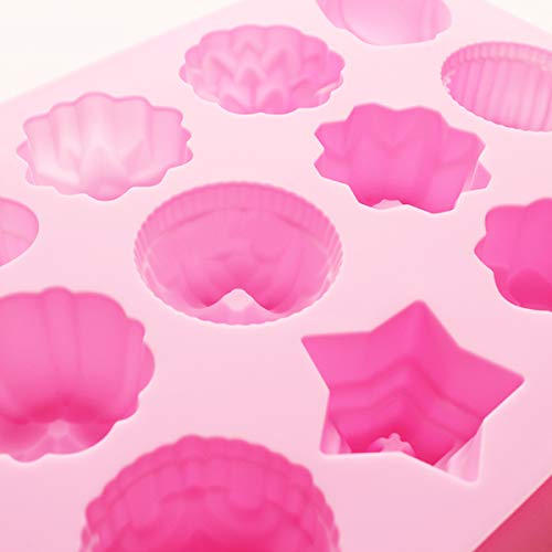 liuer 5 Piezas Moldes para Hacer Jabón Flores Moldes de Silicona Hecho a Mano para Uso Alimentario para Hacer Magdalenas Hacer Manualidades para Decoración de Hornear de la Cocina