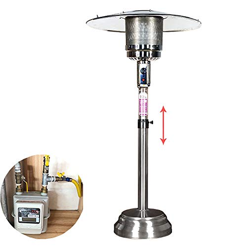 LKK-YSZWJ Estufa Terraza Exterior, Protección de Apagado Automático Seguro,Calentador de Jardín-Calentador Exterior IPX4,Hecho de Acero Inoxidable, Área Comercial Grande,Uso Exterior O Interior