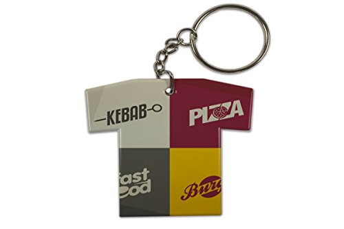 Llavero Cocina Pizza kebab hamburguesa Jersey impreso