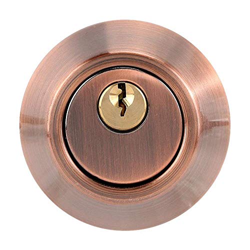 LNDDP Cerradura Puerta con Llave mecánica Cilindro Duradero Perno Puerta Seguridad Acero con Cerradura en Ambos Lados para Puertas Madera
