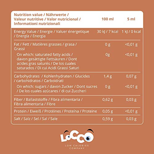 LOCCO - Sirope de caramelo salado sin azúcar bajo en calorías