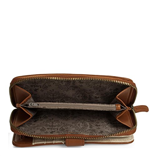 Lois - Cartera Grande de Mujer. Billetero Monedero y Tarjetero. Gran Capacidad. Tarjetas Documentación DNI y Billetes. Caja para Regalo. Práctico y Completo. Marca. 91718, Color Kaki