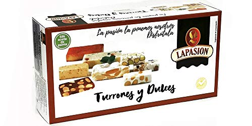 Lote degustación productos Gourmet: Frutas de Aragón, Guindas al licor, Leticias, Higos trufados, Almendras rellenas de turrón y Guirlache.