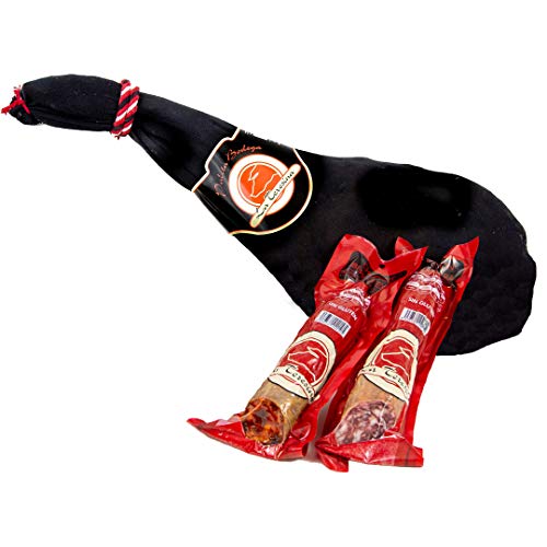 Lote (ENTREGA 24-72 HORAS) 59,60€. Paleta Serrana Bodega (5kg aprox) + medias piezas de Chorizo (500g) + Salchichón (500g). La Teresina. Salamanca.