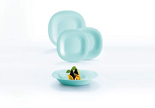 Luminarc Neo Carine Vajilla de Vidrio Opal para 6 Personas, Turquesa