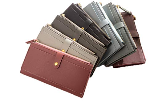 Luxe - Cartera de Piel sintética con Cierre de Cremallera, para Mujer, con Tarjeta, para Tarjetas de crédito, diseño con Texto Lady Clutch, Negro (Negro) - 8084325641133