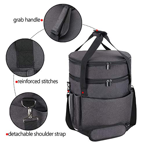 Luxja Bolsa de Transporte para Ollas GM Modelo D, Bolsa de Almacenamiento para Instant Pot IP - DUO60, Organizador de 6 litros Olla de Presión Eléctrica y Accesorios, Negro