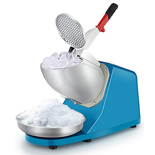Lxn Trituradora de hielo eléctrica, máquina de afeitar hielo, máquina de cono de nieve, máquina de hielo raspada, 176 lbs/hr para uso doméstico y comercial, azul