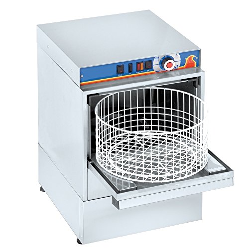 Macfrin 4500 Lavavasos de Cesta Redonda de 35 cm para 800 Piezas Hora