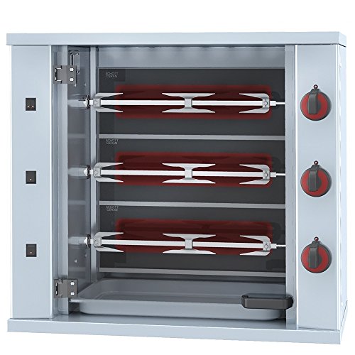Macfrin 53094 Asador Eléctrico para 9 Pollos en 3 Espadas