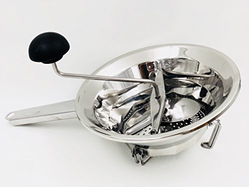 madeinitaly - Pasapurés para Verduras, Acero Inoxidable, Gama Alta, 24 cm de diámetro