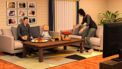 Madre virtual simulador 3D: familia feliz embarazada mamá juegos de guardería infantil