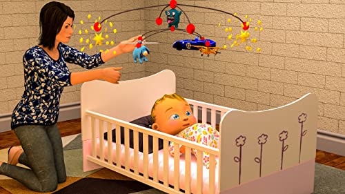 Madre virtual simulador 3D: familia feliz embarazada mamá juegos de guardería infantil