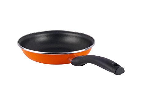 Magefesa Valencia Sartén Antiadherente Bicapa Reforzado Apto para Todo Tipo De Cocinas, Acero, Naranja, Centimeters