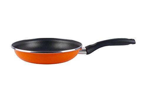 Magefesa Valencia Sartén Antiadherente Bicapa Reforzado Apto para Todo Tipo De Cocinas, Acero, Naranja, Centimeters