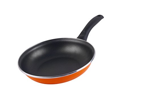 Magefesa Valencia Sartén Antiadherente Bicapa Reforzado Apto para Todo Tipo De Cocinas, Acero, Naranja, Centimeters
