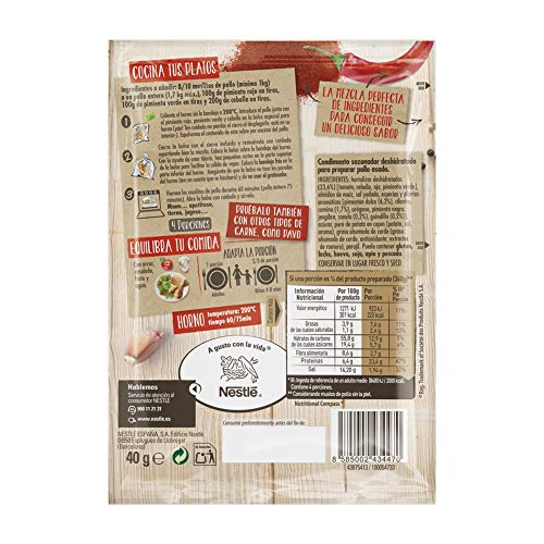 Maggi Jugoso al Horno Receta Mejicana - 1 Bolsa para Horno con Condimentos - Pack de 8x40g
