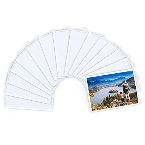 Magicfly Marco de Fotos Magnético 6,3x8,9 cm para Nevera, Marco de Fotos con Imán, Portafotos Magnéticos, Blanco, 15 pcs