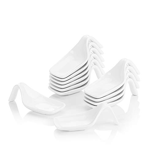 MALACASA Serie Ramekin dish 12 pcs MINI Platos de Postre 4.3"(11 * 5 * 3.5 CM) Cuenco de Postre Porcelana Snack Aperitivo Cuencos - Cuenco de Postre