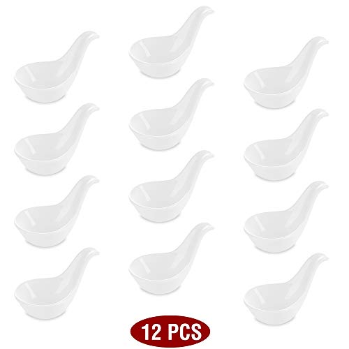 MALACASA Series Ramekin, 12 Piezas Juego de Vajilla (9,5 * 6 * 5,5 cm) Cuenco de Postre Porcelana Snack Aperitivo Cuencos Salsa