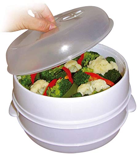 Mantraraj - Cacerola para cocinar al vapor, 2 niveles