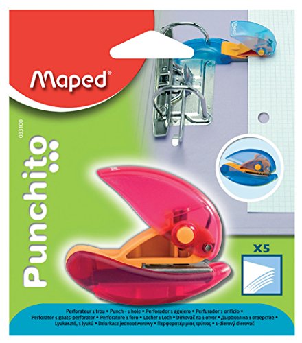 Maped 33100 Punchito en blister- Taladro 1 agujero. Colores surtidos