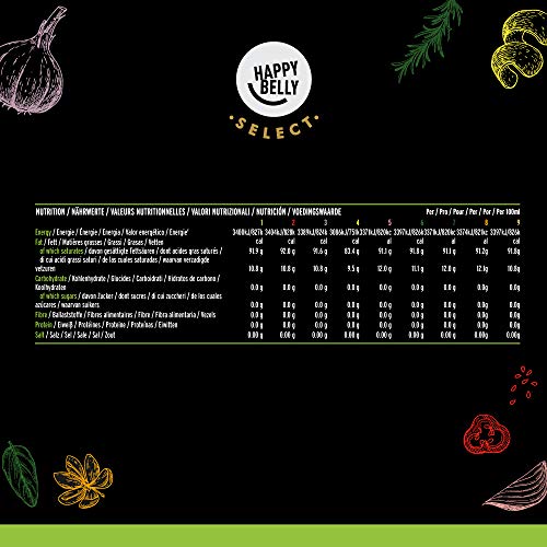 Marca Amazon - Happy Belly Select - Especias (pack de 9) (albahaca, guindilla, limón, ajo, cebolla, orégano, romero, azafrán, trufa blanca)