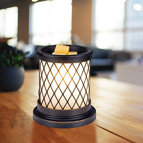 Masen - Quemador de cera de hierro eléctrico de incienso quemador de cera aromática para calentar velas aromáticas, cera derretida, spa, aromaterapia, negro, 14*13