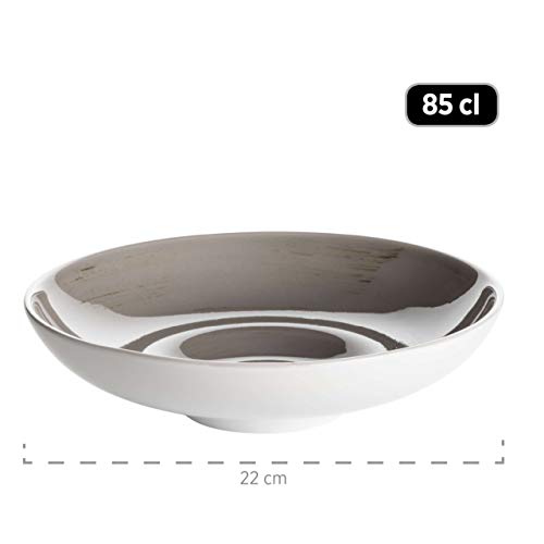Mäser - Vajilla prémium Serie Derby para 4 personas con calidad de hostelería en colores pastel, porcelana duradera