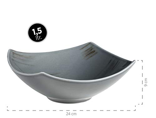 Mäser - Vajilla prémium Serie Derby para 4 personas con calidad de hostelería en colores pastel, porcelana duradera