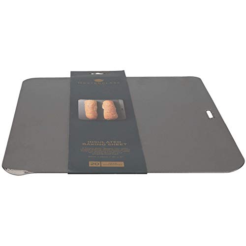 masterclass Master Class Bandeja Plana para Hornear, Acero, Negro, 35x28x35 cm