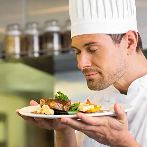 Matogle 20 piezas de papel desechable Chef Tall Hat Set Cocina ajustable Cooking Chef Cap Unisex Pastry Chef Hat para restaurantes Home Kitchen School Party Catering Hoteles