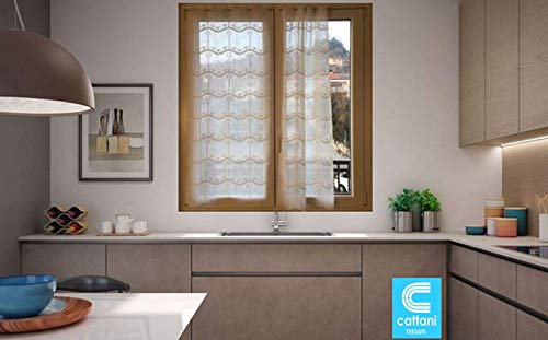 mauro Visillo para Ventana y Puerta-Visillo Panel Ancho 45/60/80 cm- (80x211 cm)